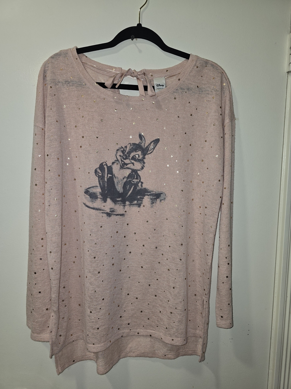 Disney Pink Bambi Glitter Dot Pullover